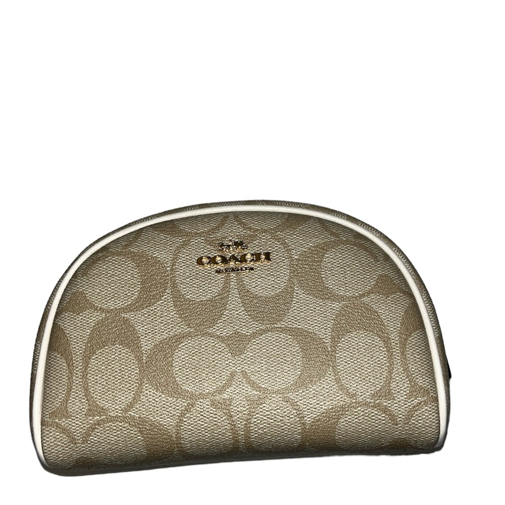 NTW Coach Dome Cosmetic Case In Signature Canvas & Mini Skinny Id Case